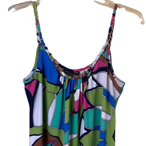Sam And Jess Retro 70’s Chain Link Sleeveless Dress Size Medium - Picture 2 of 7